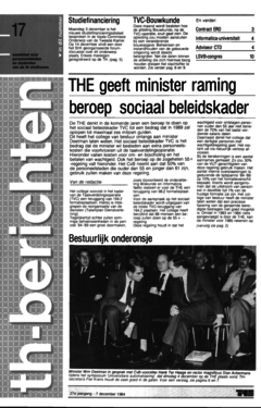 Voorzijde van magazine: TH berichten 17 - 7 december 1984