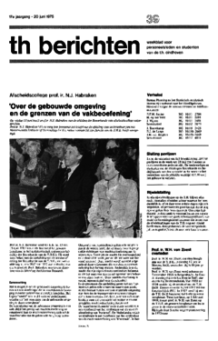 Voorzijde van magazine: TH berichten 39 - 20 juni 1975