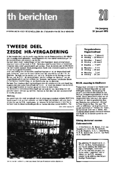 Voorzijde van magazine: TH berichten 20 - 21 januari 1972