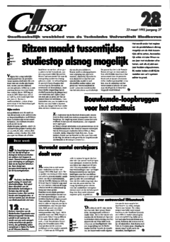 Voorzijde van magazine: Cursor 28 - 23 maart 1995
