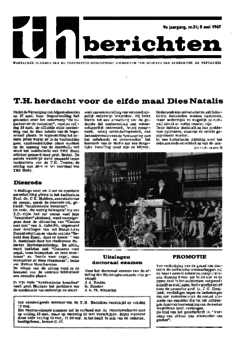 Voorzijde van magazine: TH berichten 31 - 8 mei 1967