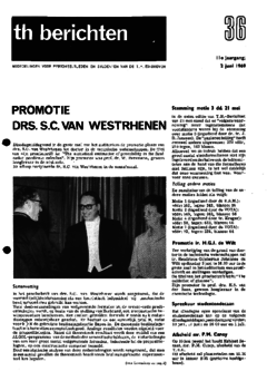 Voorzijde van magazine: TH berichten 36 - 2 juni 1969