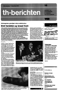 Voorzijde van magazine: TH berichten 16 - 7 december 1979