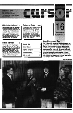 Voorzijde van magazine: Cursor 16 - 6 december 1991