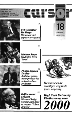 Voorzijde van magazine: Cursor 18 - 21 december 1989