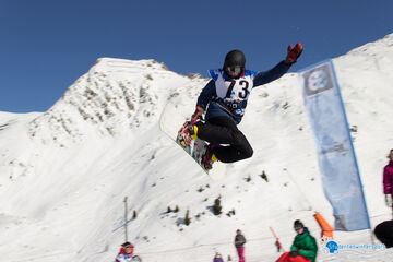 Cas van Wezel wint zilver bij het onderdeel Big Air. Foto | Richard Hulshof