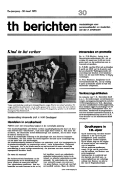 Voorzijde van magazine: TH berichten 30 - 30 maart 1973