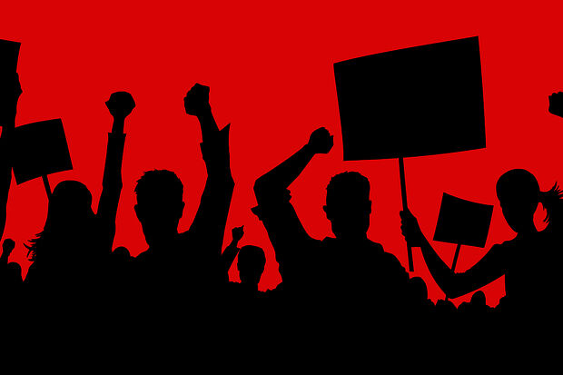 Studentenprotest op de UvA tegen kabinetsplannen