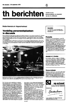 Voorzijde van magazine: TH berichten 6 - 26 september 1975