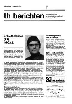 Voorzijde van magazine: TH berichten 7 - 6 oktober 1972