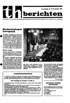 Voorzijde van magazine: TH berichten 8 - 28 oktober 1966