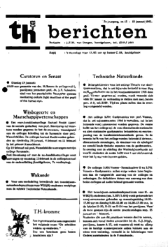 Voorzijde van magazine: TH berichten 15 - 15 januari 1965