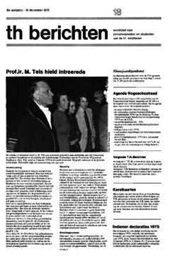 Voorzijde van magazine: TH berichten 18 - 19 december 1975