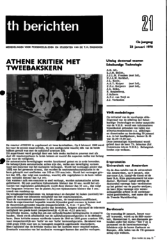 Voorzijde van magazine: TH berichten 21 - 23 januari 1970