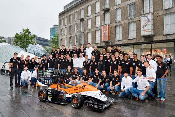 University Racing Eindhoven with its new car. Photo | Bart van Overbeeke