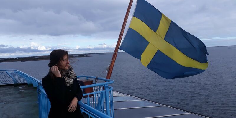 Op de boot naar Åland.