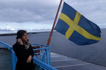 Op de boot naar Åland.