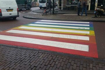 Het gaybrapad in Leiden.