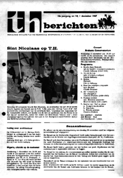 Voorzijde van magazine: TH berichten 14 - 1 december 1967