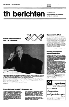 Voorzijde van magazine: TH berichten 22 - 30 januari 1976