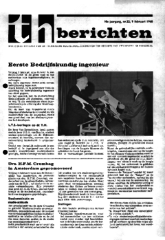 Voorzijde van magazine: TH berichten 22 - 9 februari 1968