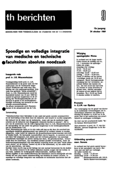 Voorzijde van magazine: TH berichten 9 - 24 oktober 1969