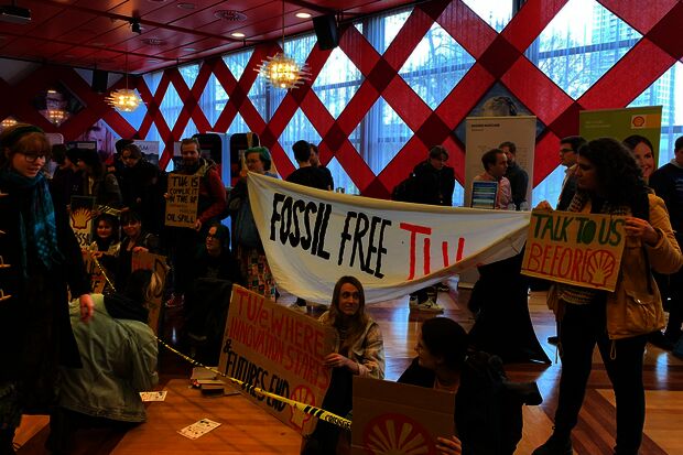 Three arrests after climate protest at Career Expo