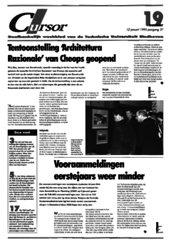 Voorzijde van magazine: Cursor 19 - 12 januari 1995