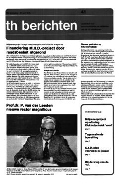 Voorzijde van magazine: TH berichten 41 - 18 juni 1976