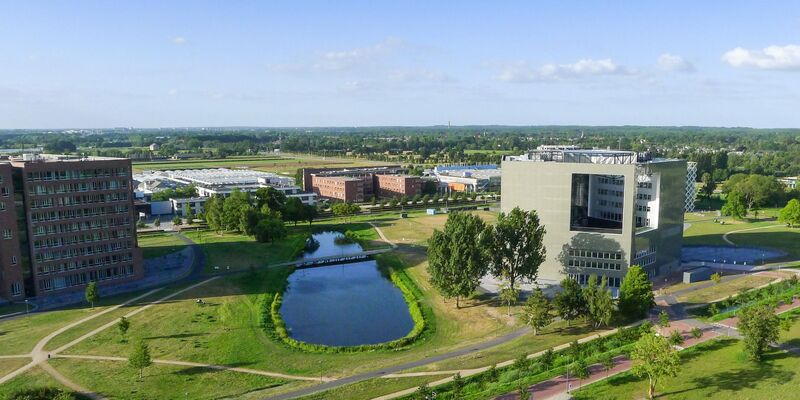 De campus van de Wageningen University.