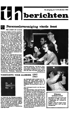 Voorzijde van magazine: TH berichten 7 - 22 oktober 1965