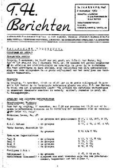 Voorzijde van magazine: TH berichten 8 - 2 november 1960