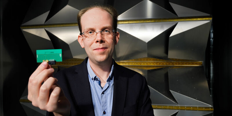 Sander Bronckers in de 'galmkamer'. Foto | Bart van Overbeeke