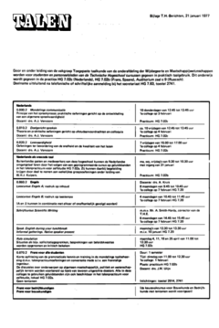 Voorzijde van magazine: TH berichten bijlage - 21 januari 1977