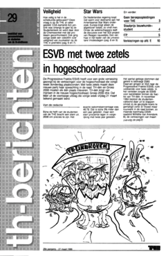 Voorzijde van magazine: TH berichten 29 - 27 maart 1986