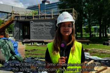 The TU/e student team VIRTUe is building a wooden house that is completely sustainable. It has to be finished by the end of July.