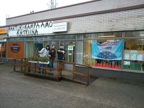 Voorbereidingen voor de ijskoepel in Finland. Voorbereidingen voor de ijskoepel in Finland.