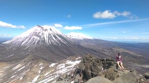Simon Riezebos bij mountain Tongariro. Simon Riezebos bij mountain Tongariro.