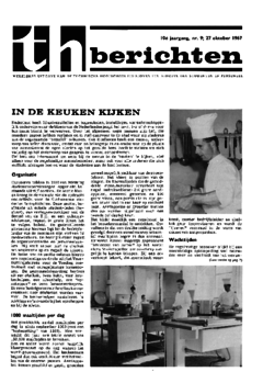 Voorzijde van magazine: TH berichten 9 - 27 oktober 1967