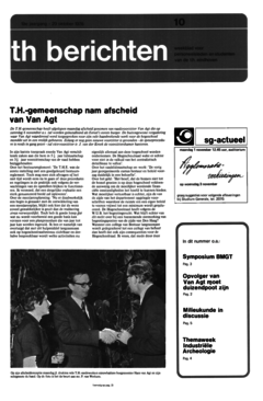 Voorzijde van magazine: TH berichten 10 - 29 oktober 1976