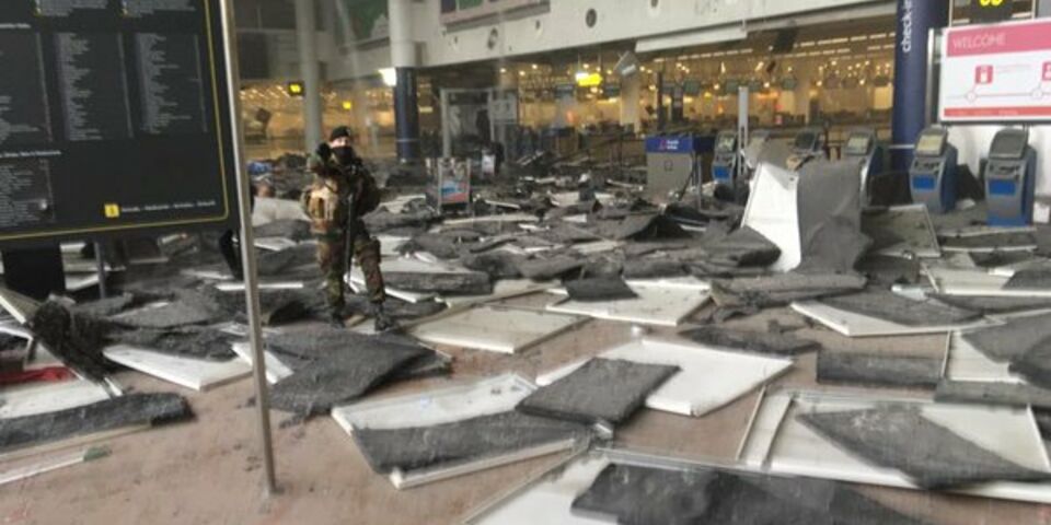 De ravage in Brussel Airport.
