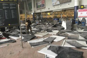 De ravage in Brussel Airport.