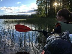 Karlijn at a multiday kayak trip in the weekend of Juhannus. Photo | private archive Karlijn Fransen