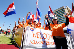Warme Hollandse ontvangst in Adelaide. Foto | Bart van Overbeeke