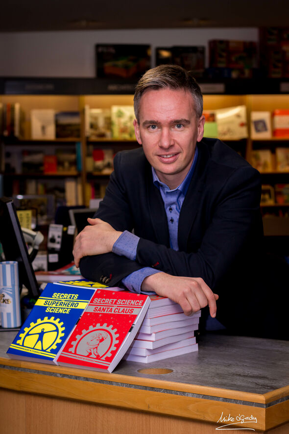 Barry Fitzgerald and his two books.