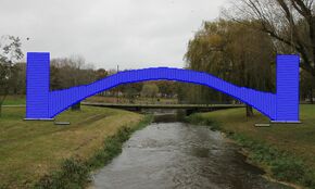 Impression of the bridge above the Dommel.
