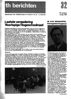 Voorzijde van magazine: TH berichten 32 - 14 mei 1971
