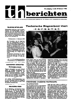 Voorzijde van magazine: TH berichten 23 - 18 februari 1966