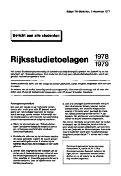 Voorzijde van magazine: TH berichten 17 bijlage - 9 december 1977