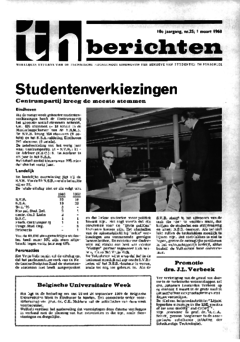 Voorzijde van magazine: TH berichten 25 - 1 maart 1968